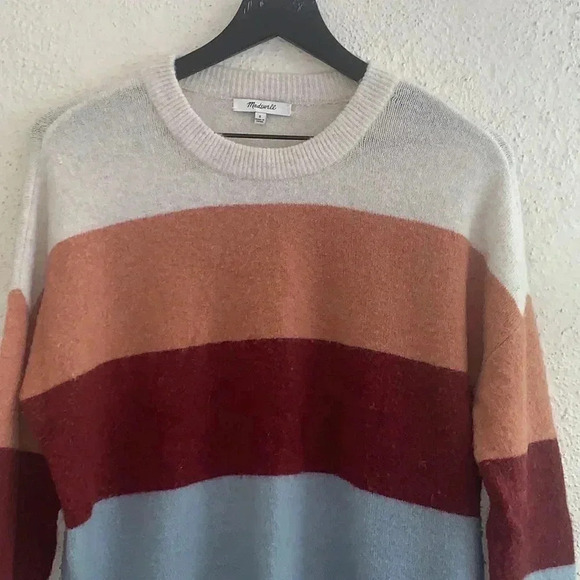 Madewell Crofton Striped Pullover Sweater in Coziest Yarn Size Small - Picture 3 of 7